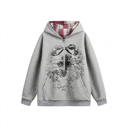 Lederjacken Outlet24 - Eogan | Gefüttert Bedruckt Hoodie Unisex