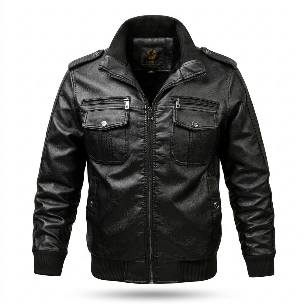 Lederjacken Outlet24 - Nivis | Gefüttert Detailreich Lederjacke Herren