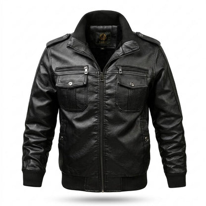 Lederjacken Outlet24 - Nivis | Gefüttert Detailreich Lederjacke Herren