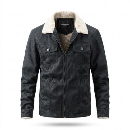 Lederjacken Outlet24 - Cikov | Gefüttert Strukturiert Jacke Herren