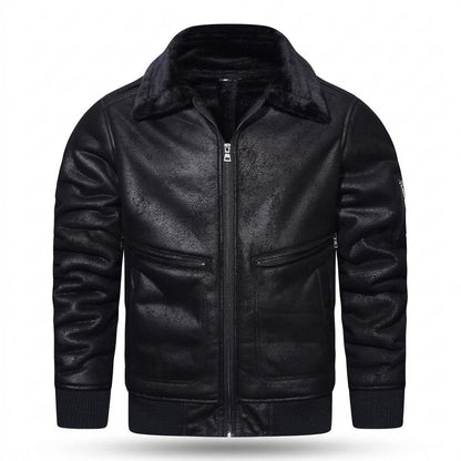 Lederjacken Outlet24 - Migim | Gefüttert Strukturiert Lederjacke Herren