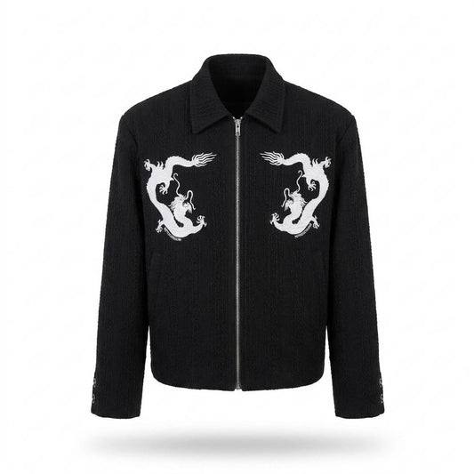 Lederjacken Outlet24 - Kevor | Strukturiert Bestickt Jacke Unisex