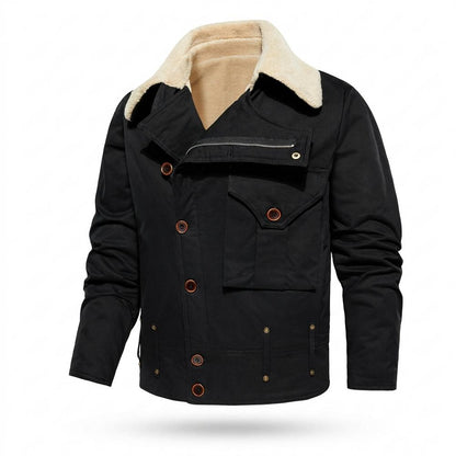 Lederjacken Outlet24 - Monil | Gefüttert Geknöpft Jacke Herren