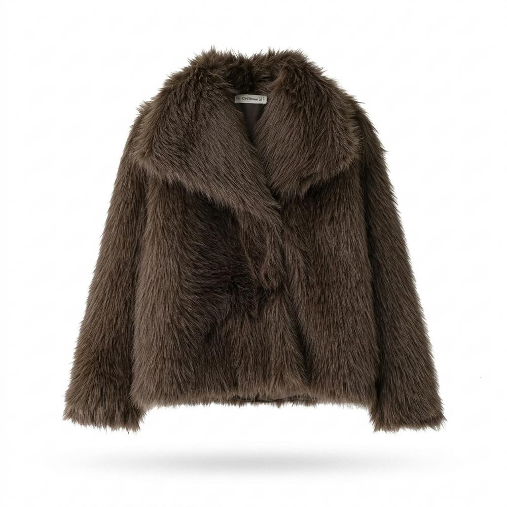 Lederjacken Outlet24 - Nifim | Langhaarige Voluminöse Jacke Damen