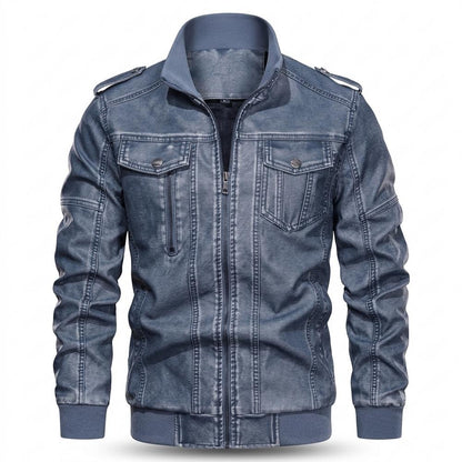 Lederjacken Outlet24 - Nehas | Gewaschen Gefüttert Lederjacke Herren