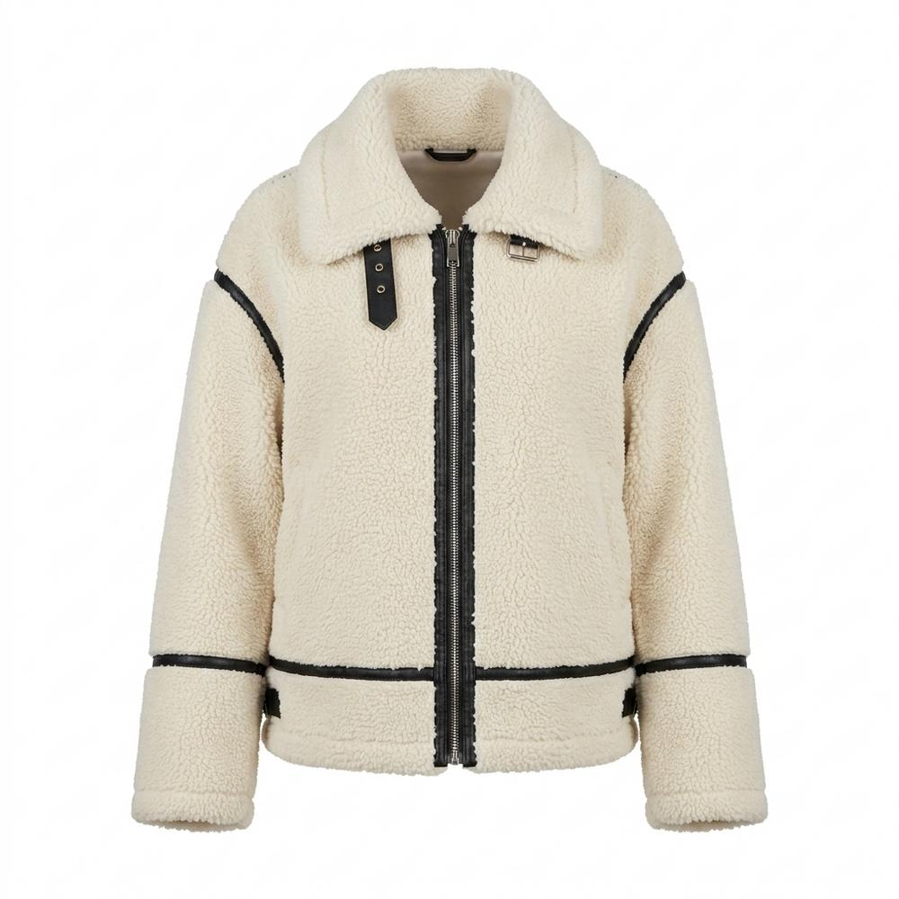 Lederjacken Outlet24 - Kasil | Gefüttert Paspeliert Jacke Damen