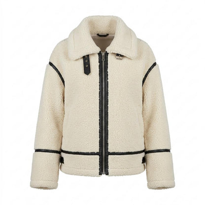 Lederjacken Outlet24 - Kasil | Gefüttert Paspeliert Jacke Damen