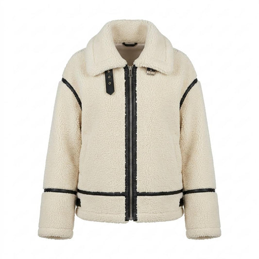 Lederjacken Outlet24 - Kasil | Gefüttert Paspeliert Jacke Damen