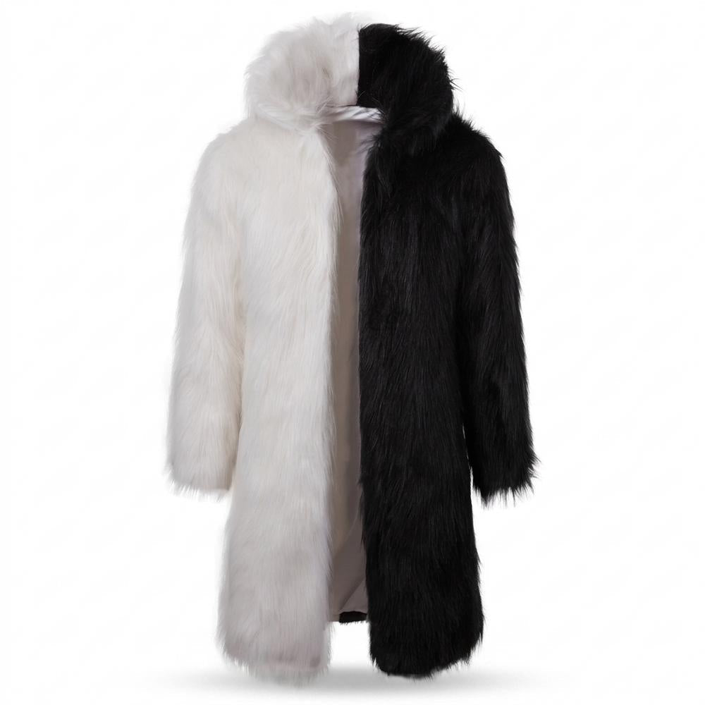 Lederjacken Outlet24 - Limen | Zweifarbiger Plüschiger Mantel Unisex