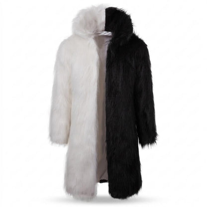Lederjacken Outlet24 - Limen | Zweifarbiger Plüschiger Mantel Unisex