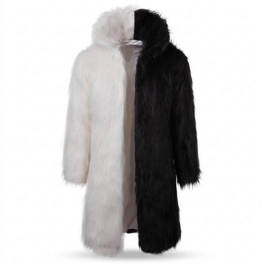 Lederjacken Outlet24 - Limen | Zweifarbiger Plüschiger Mantel Unisex