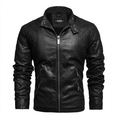 Lederjacken Outlet24 - Cerur | Gesteppt Gefüttert Lederjacke Herren
