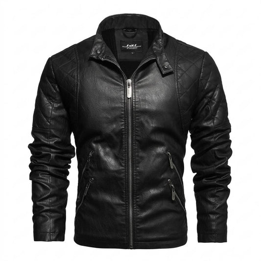 Lederjacken Outlet24 - Cerur | Gesteppt Gefüttert Lederjacke Herren