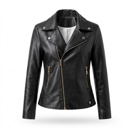 Lederjacken Outlet24 - Canil | Asymmetrisch Tailliert Lederjacke Damen