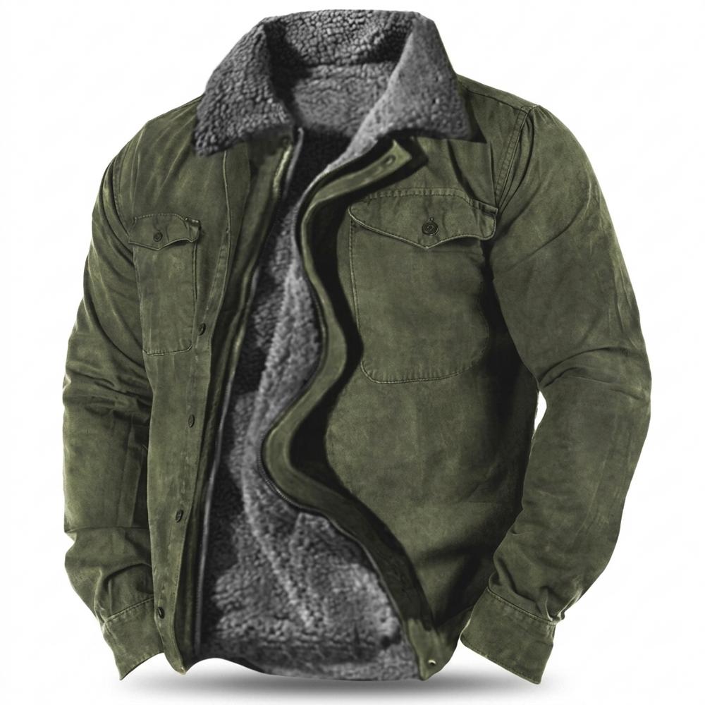 Lederjacken Outlet24 - Duses | Gefütterte Veloursartige Wildleder-Jacke Herren