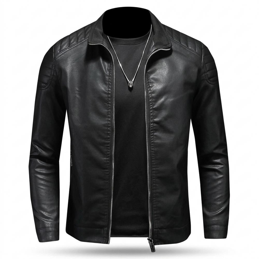 Lederjacken Outlet24 - Kidik | Gesteppt Tailliert Lederjacke Herren