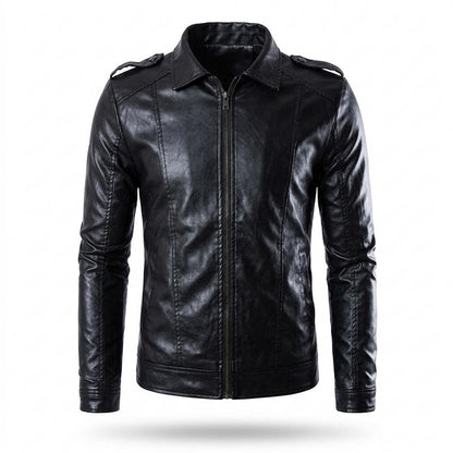Lederjacken Outlet24 - Daram | Tailliert Gefüttert Lederjacke Herren