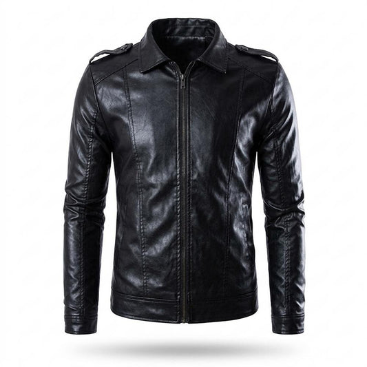 Lederjacken Outlet24 - Daram | Tailliert Gefüttert Lederjacke Herren