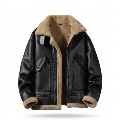 Lederjacken Outlet24 - Luvin | Warmgefütterte Glatte Lederjacke Herren