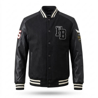 Lederjacken Outlet24 - Kitov | Geknöpft Gestreift Lederjacke Herren