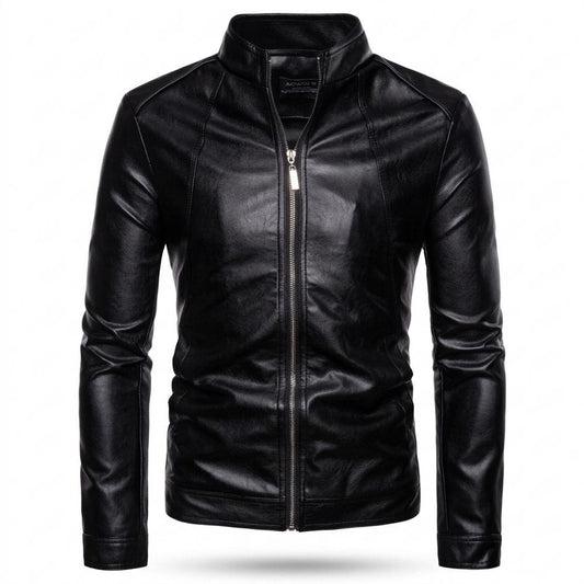 Lederjacken Outlet24 - Tibir | Tailliert Glatt Lederjacke Herren
