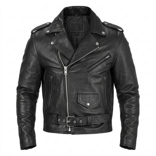 Lederjacken Outlet24 - Nulid | Asymmetrische Gegürtelte Lederjacke Unisex