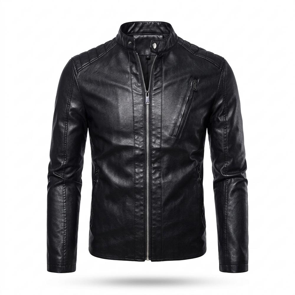 Lederjacken Outlet24 - Rowir | Gesteppt Tailliert Lederjacke Herren