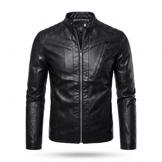 Lederjacken Outlet24 - Rowir | Gesteppt Tailliert Lederjacke Herren