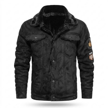 Lederjacken Outlet24 - Movum | Gefüttert Geknöpft Wildleder-Jacke Herren
