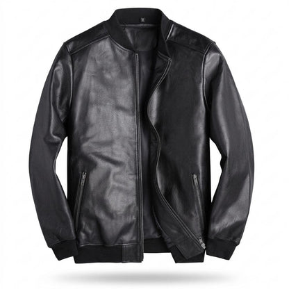 Lederjacken Outlet24 - Libum | Gefüttert Genarbt Lederjacke Herren