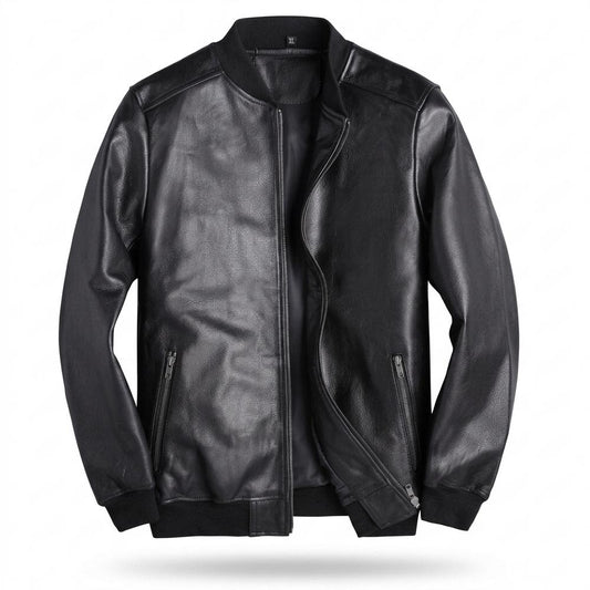 Lederjacken Outlet24 - Libum | Gefüttert Genarbt Lederjacke Herren