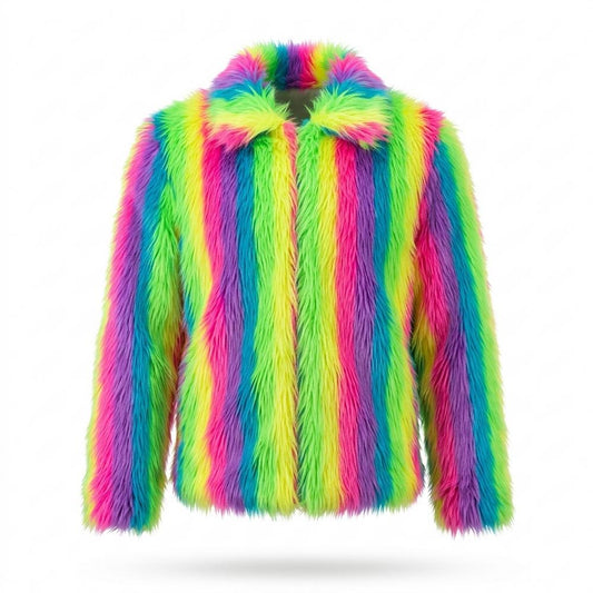 Lederjacken Outlet24 - Mapim | Langhaarige Gestreifte Jacke Unisex