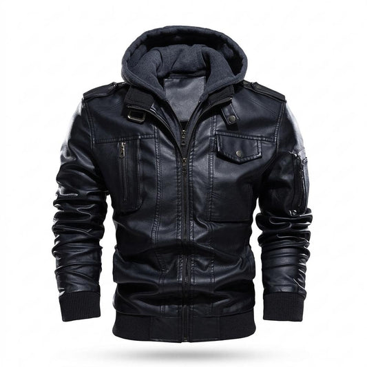 Lederjacken Outlet24 - Movur | Gefüttert Mehrlagig Lederjacke Herren