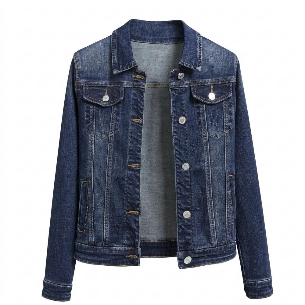 Lederjacken Outlet24 - Ausek | Gewaschen Geknöpft Jacke Damen