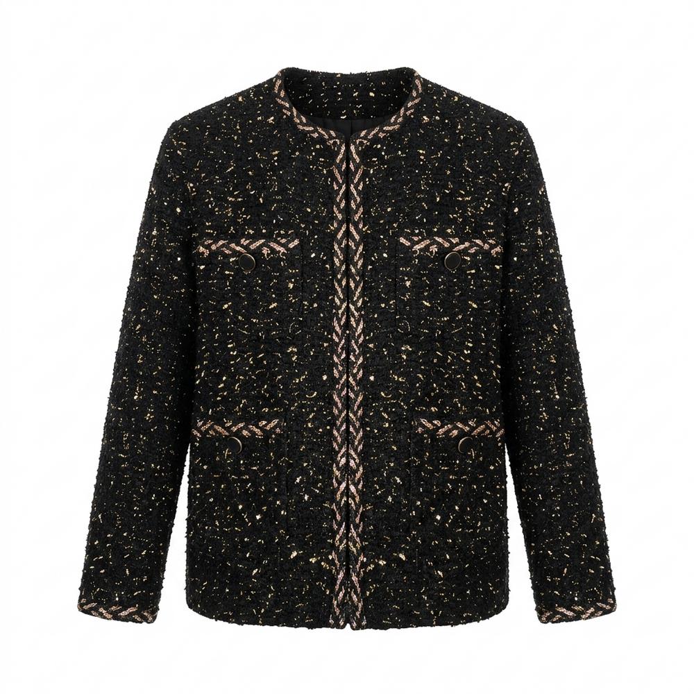 Lederjacken Outlet24 - Netes | Strukturiert Kragenlos Jacke Damen