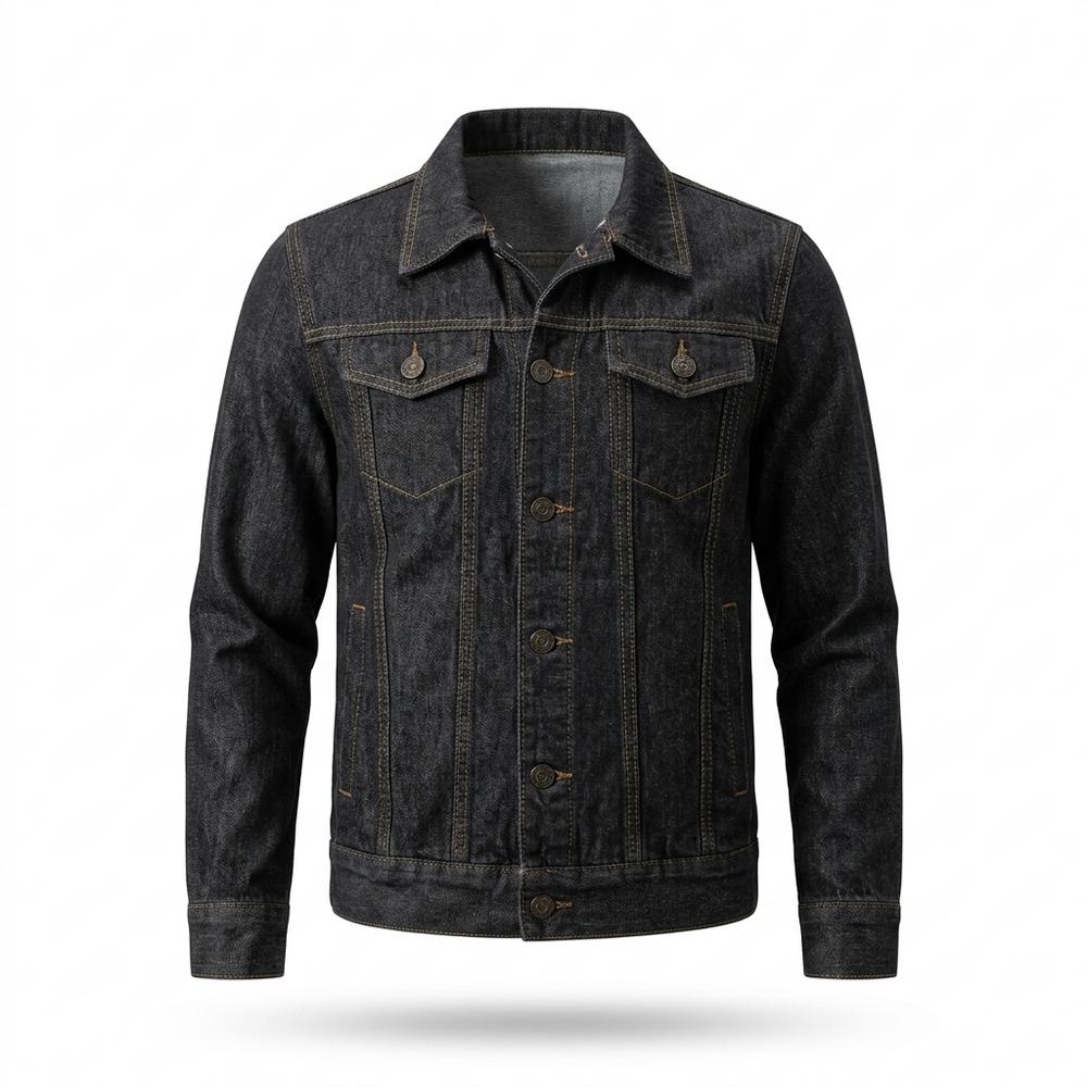 Lederjacken Outlet24 - Eurem | Geknöpft Langärmlig Jacke Herren