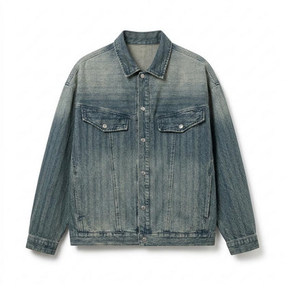 Lederjacken Outlet24 - Zebes | Verwaschene Langärmelige Jacke Unisex