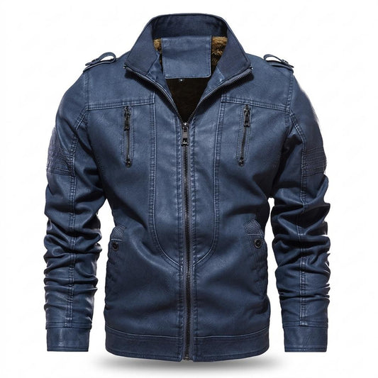 Lederjacken Outlet24 - Cehim | Gefüttert Gesteppt Lederjacke Herren