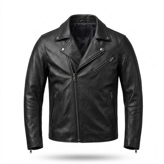 Lederjacken Outlet24 - Delas | Asymmetrisch Gefüttert Lederjacke Herren