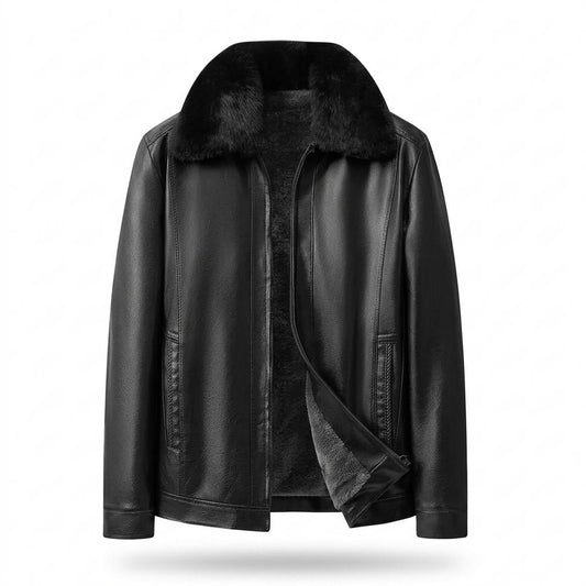 Lederjacken Outlet24 - Easim | Warm Gefüttert Lederjacke Herren