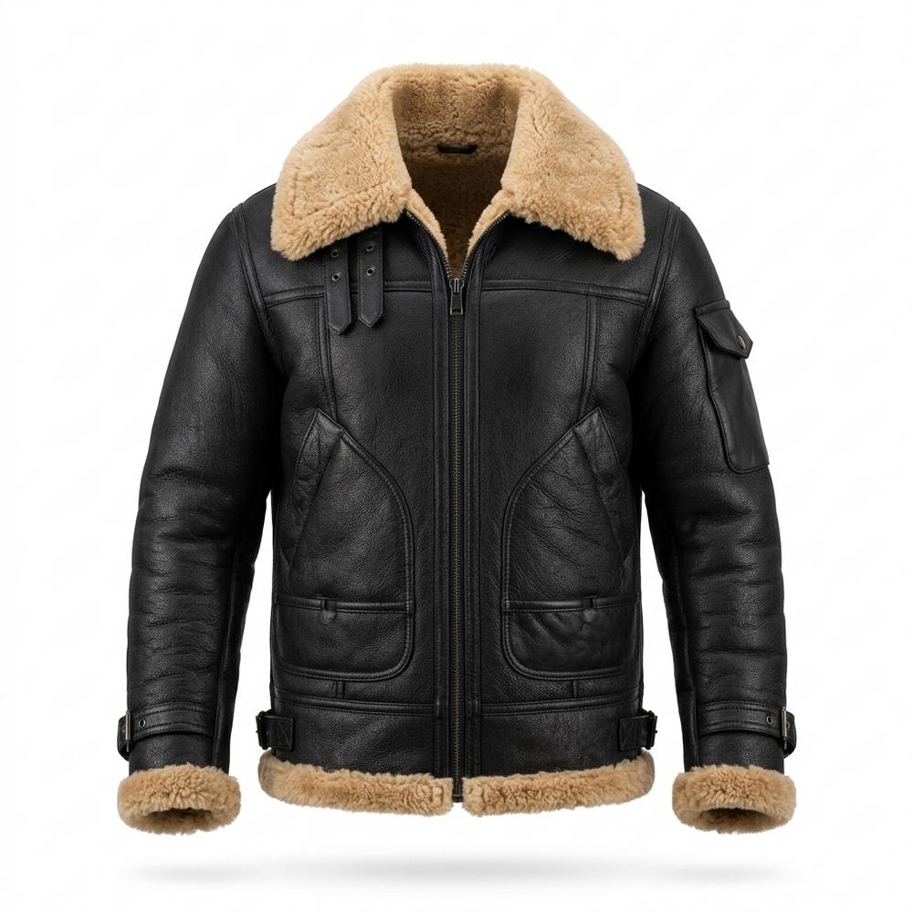 Lederjacken Outlet24 - Mepov | Gefüttert Robust Lederjacke Herren