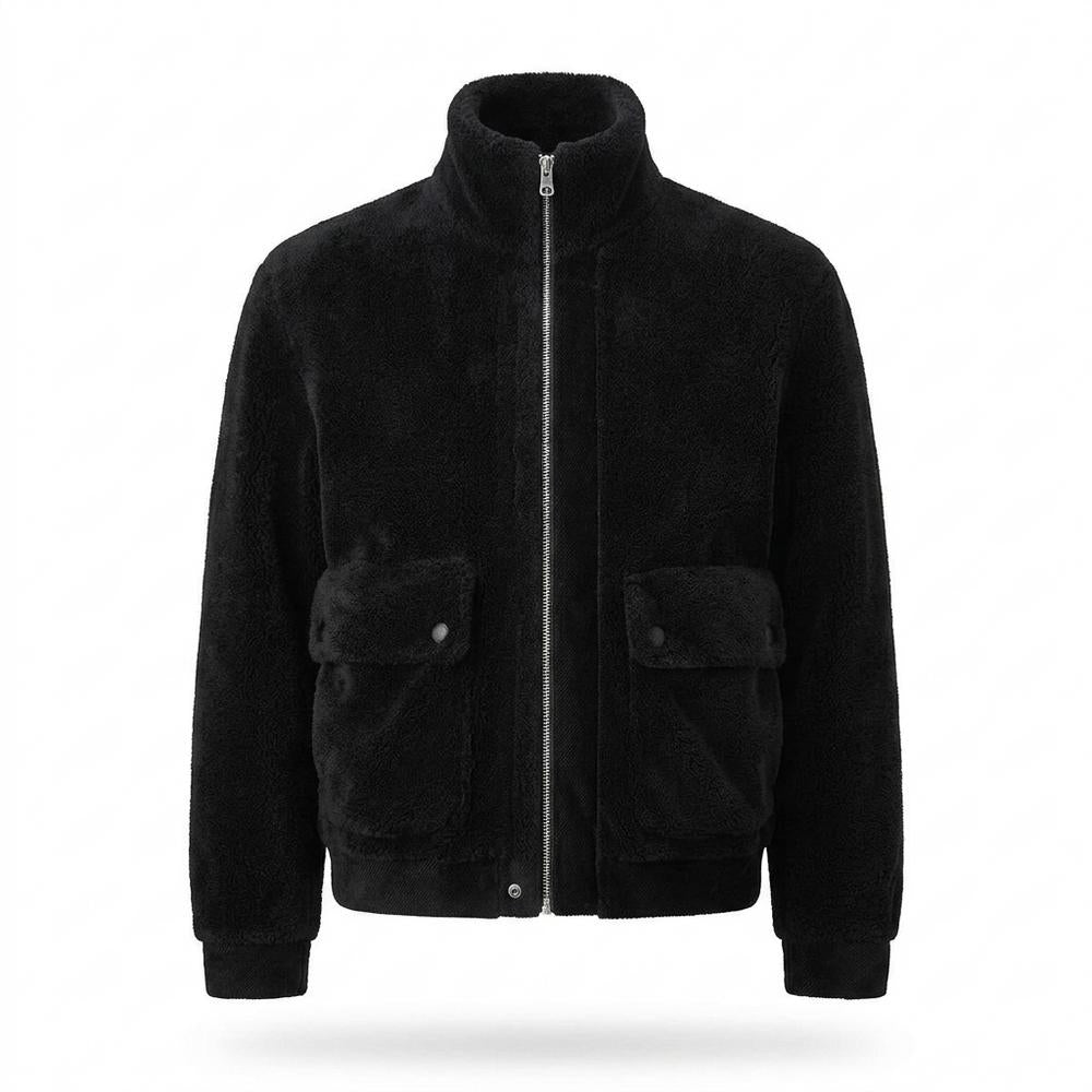 Lederjacken Outlet24 - Lolil | Reißverschluss Fleece Jacke Herren