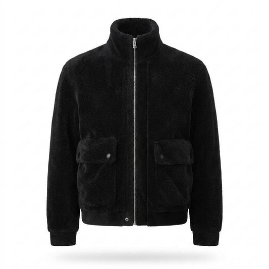 Lederjacken Outlet24 - Lolil | Reißverschluss Fleece Jacke Herren