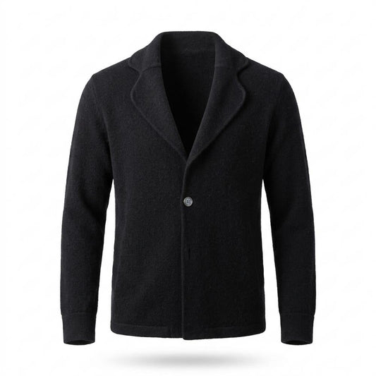 Lederjacken Outlet24 - Yugud | Strukturierte Geknöpfte Strickjacke Herren