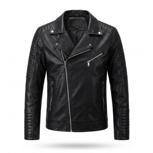 Lederjacken Outlet24 - Kapas | Gesteppte Taillierte Lederjacke Herren
