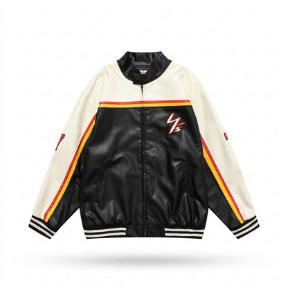 Lederjacken Outlet24 - Rarus | Mehrfarbige Gefütterte Lederjacke Unisex