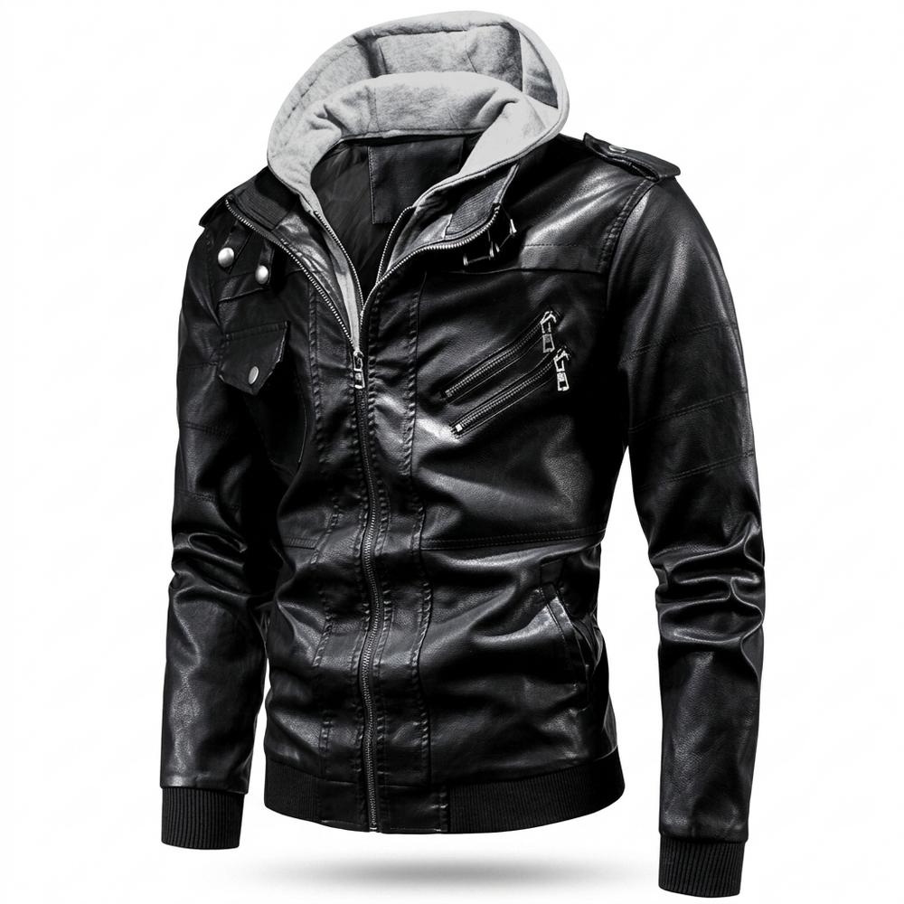 Lederjacken Outlet24 - Lehom | Gefütterte Gesteppte Lederjacke Herren