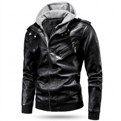 Lederjacken Outlet24 - Lehom | Gefütterte Gesteppte Lederjacke Herren