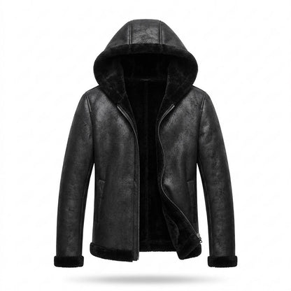 Lederjacken Outlet24 - Sozur | Gefütterte Texturierte Lederjacke Herren