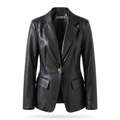 Lederjacken Outlet24 - Zalek | Tailliert Glatt Lederjacke Damen